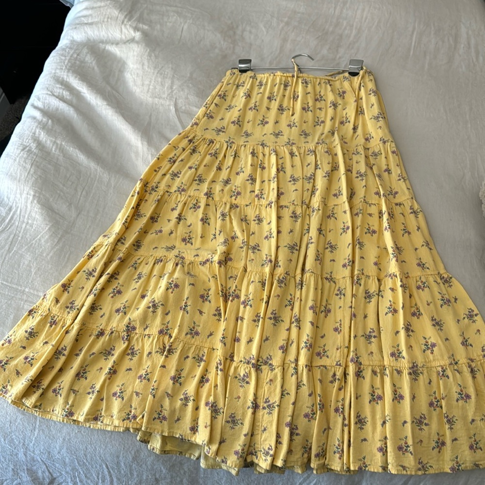 Free people skirt “nova tierd” lemon combo